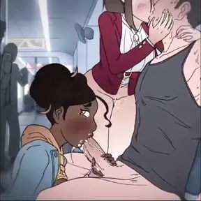 Threesome Sex In The Train ( Animation Uncensored )