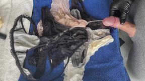 piss and cum on best friends used panties!