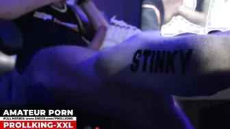 German twink pumps his big cock in Nike Shox and sportswear