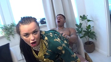 Saudi wife fucked by big black cock in front of her husband