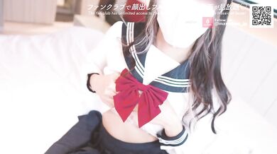 Japanese classmate rides your big tits in missionary creampie