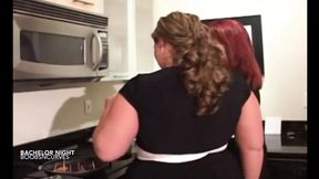 Huge boob waitresses fucking a bunch of guys at a party