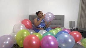 Ebony balloon popping fun