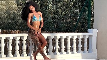 I Fuck My Black Stepsister in the Pool and She Swallows All My Cum - Freaky Maria