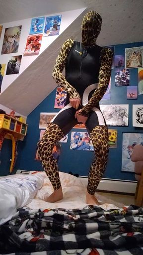 Leopard Zentai and Skins Trisuit