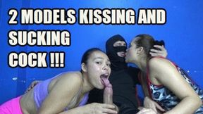 KISSING 240317B9 SARAI + VIOLET 2 MODELS SWAP DUTIES ONE IS KISSING A MAN WHILE THE OTHER IS SUCKING HIS COCK + FREE SURPRISE SHOW (LOWDEF SD MP4 VERSION)