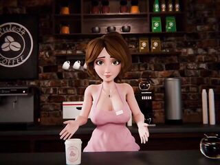 3d milf three-some spitroast