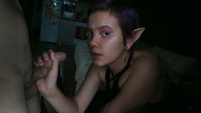 young elf sucks a big dick