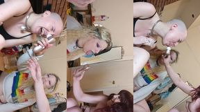 very serious testing of kayleth s newest sex toy. (it s meant for clits but we got a bit distracted! please excuse hopeless h...
