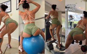 Glutes Workout in Tight Booty Shorts