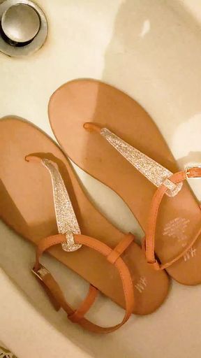 Pee on my GF sandals