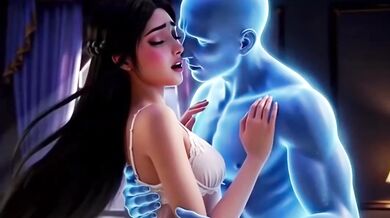 Ghost Futanari Casual Blowjob and Hard Creampie With Big Dick Wife