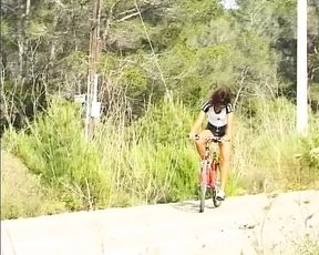 Slim German hottie gets her asshole pounded near the road