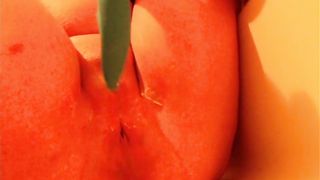 Peppermint Oil Cotton Ball on Clitoris Vibe Glued Vagina