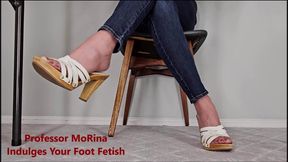 Professor MoRina Indulges Your Foot Fetish - nylon feet JOI in sandals (mobile vers)