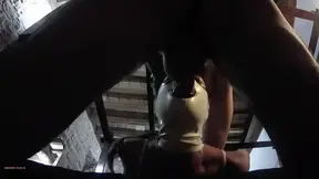 Laura on Heels amateur 2021 tied up on a bed, deepthroat and oral creampie