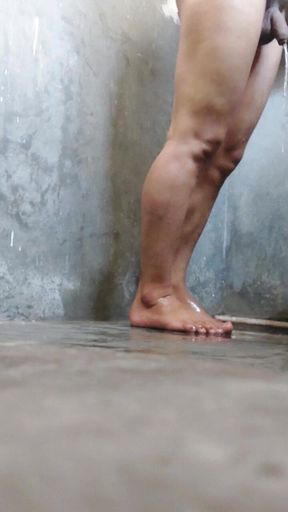 At the Time I Am Bathing My Big Black Indian Dick