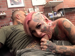 Big titty Evilyn Ink tattoos Sascha then gets fucked