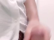 Japanese man who can't stop masturbating and squirting at work.