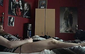 Sissy crossdresser homemade play and cumshot