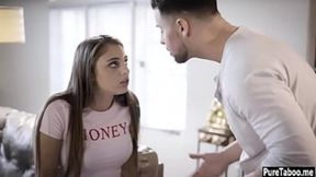 Mad stepbro hard banged a weak stepsister teen