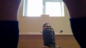 Stretching on my XL bad dragon dildos