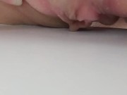 SATISFIED WITH THE HELP OF THE CORNER OF THE TABLE ... Masturbation with furniture