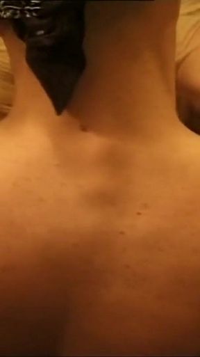 Two Big Cocks in Ass and Mouth for Beautiful Blonde Shemale with Huge Tits