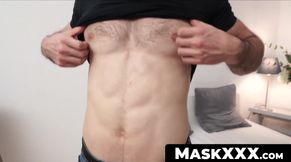 MaskXXX.com - Perfect body hunk Sam Cuthan's big cock jerked off