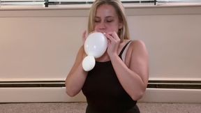 White Over Sized Balloon Play