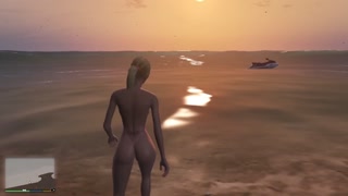 GTA 5: Naked Tracey De Santa on Vespucci Beach – Oral Sex &amp; Masturbation!  #GTA5