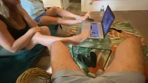 Footjob, handjob, spit combo ft Lex