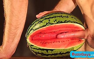 Muscular Stud Fucks and Cums on Watermelon