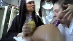 Fetish nun gets gagged