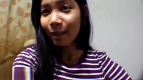 10 Weeks Pregnant Thai teen 18+ Heather Deep gives blowjob and gets cum in mouth and swallows