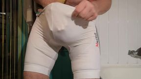 Perfect bulging outfit nylon and spandex