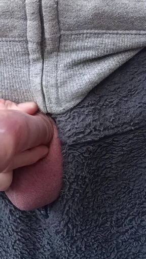 Big Uncut Cock Outdoor Wanking, Edging, Close up Cum - Rockard Stepdaddy