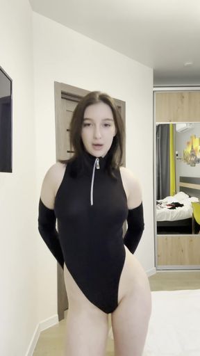 Sexy black bodysuit