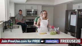 Fuck The Pie, Fuck Me! : Stepmom Catches Her Stepson In A Desperate Kitchen Act With A Dessert - Crystal Clark, Eric Dikkersun And Oliver Faze