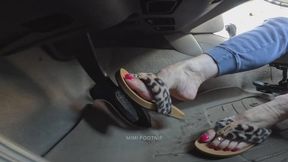 Mimi Drives in Flip Flops After Changing Out of Her Socks & Sneakers