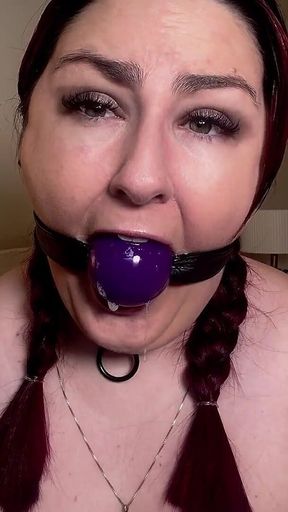 Lacey's Ballgag Play: a Submissive's Display of Devotion