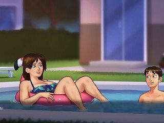 Summertime Saga - Hot Sexy Milf gets fucked in the pool in her bikini