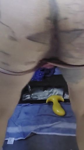 Butt slut ryan743 bounces on big dildo
