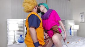 Anime lover Jessie Saint gives super saiyan the best head ever