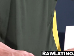 Jock Sly barebacks then dildo fucks Donnan and Luzio hard