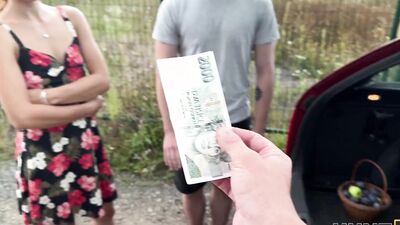 HUNT4K. Red riding hood is good in sucking big cocks and riding them