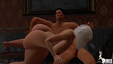 Old Ebony church lady ride her big dick neighbor