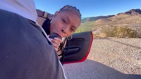 sexy slut wants cum on the side of the road