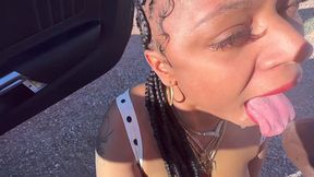 sexy slut wants cum on the side of the road