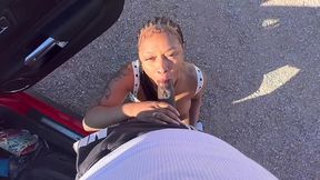 sexy slut wants cum on the side of the road